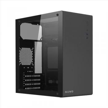 Nuwo Case Office EGUERA A111 – 0,60 mm Spcc, 80 mm Front Metal Side Glass, Nero