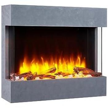 BALDERIA Alva Cheminée électrique murale 2000 W - Couleur béton