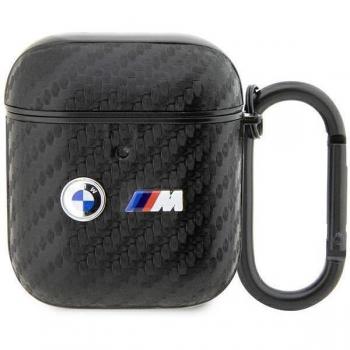 Custodia BMW Carbon Double Metal per AirPods 1/2 (Black)