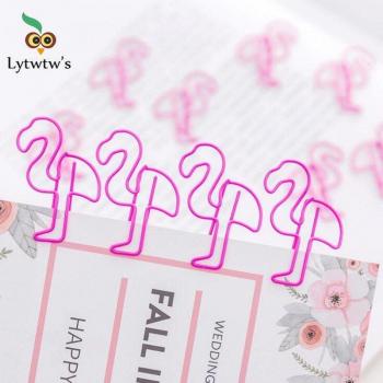 Flamingo Metal Paper Clips - 10 Pcs