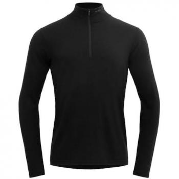 Devold Merinowolle Baselayer Langarmshirt – Leichtes Funktionsshirt – Herrenhandschuh – XL – Schwarz