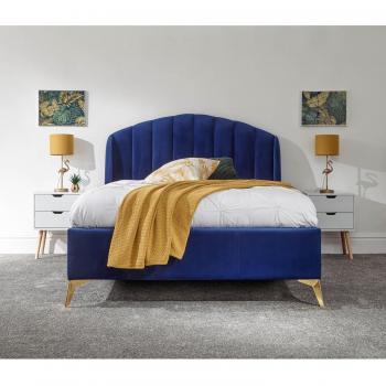 Pettine 135cm End Lift Ottoman Storage Bed - Royal Blue