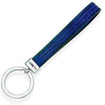 Portachiavi Blu con incisione Padre Nostro PCPNIT06