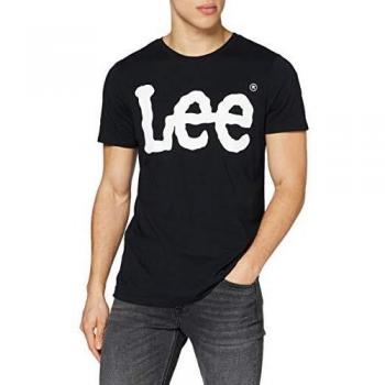 Lee Logo Tee T-Shirt, Nero (Black Ai01), Small Uomo