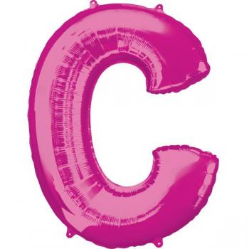 Foil balloon letter C rosa 86cm