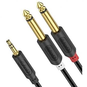 Splitter AudioWave 3,5 mm a 2×6,35 mm in Oro