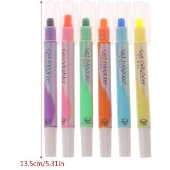 6 Pcs Cute Highlighter Gel Pens