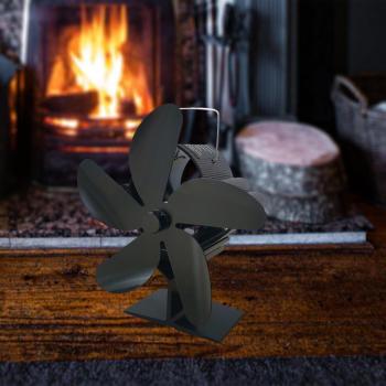 Heat Powered 5-Blade Fireplace Fan