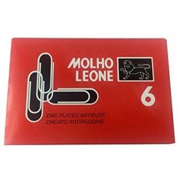 Scatola 100 fermagli n.6 mm57 zincati leone