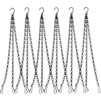 50cm 3-Point Heavy Duty Hanging Chain for Outdoor Plants - 6 Pack