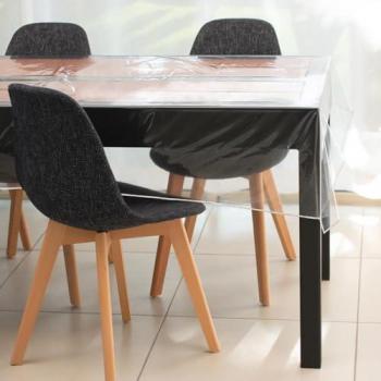 Nappe Rectangulaire Transparente 160x250 cm en Cristal 300 Microns
