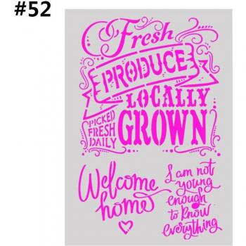 White Plastic Craft Stencils for Scrapbooking 21x29.5 cm
