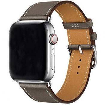 Bracelet Cuir Jaune pour Apple Watch 38mm 40mm 41mm