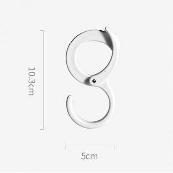 4/6/8pcs Lock-type S-Shaped Hanging Hooks