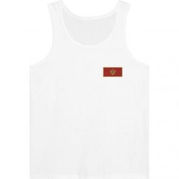 White Montenegro Flag Crew Neck Tee – 100% Cotton – Slim Fit – Unisex