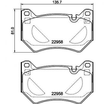 HELLA 8DB 355 039-511 Bremsbeläge