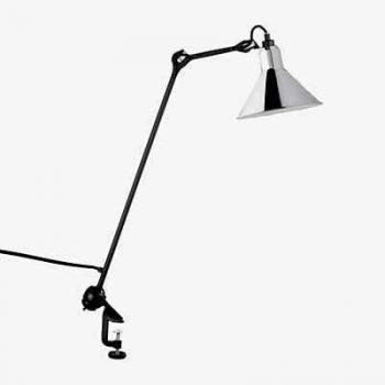 DCW Lampe Gras No 201 Klemmleuchte schwarz konisch, chrom