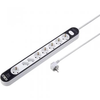 Sygonix 8-Outlet Power Strip with Switch and USB Ports