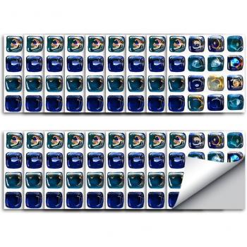 Vidrio Azul Autoadhesivo FunLife 10×10 cm