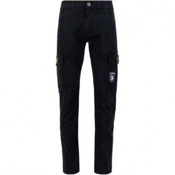 Cargo pantaloni Alpha Industries petrol patch nero