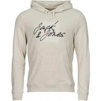 Sudadera Jack&Jones con Capucha Logo Beige para Hombre