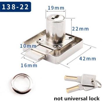 2 Size Secure Copper Drawer Locks with 2 Keys