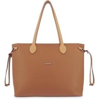 Bolso de Piel y Lona Marrón El Potro