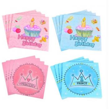 Cartoon Print Disposable Tissue Napkins for Kids