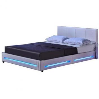 Letto Asteroid con LED Bianco 160x200 cm - Home Deluxe