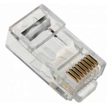 Wtyk telefoniczny RJ45 8P 8C drut przelotowy CAT.5E