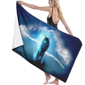 Super Absorbent Quick-Drying Bath Towel - Harajuku Wolf Design