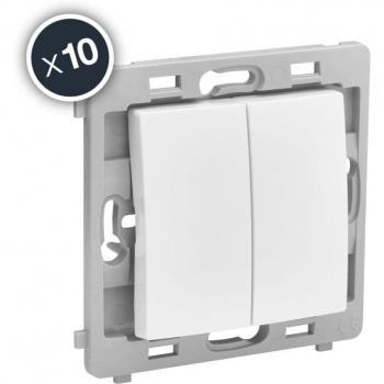 Poussoir va-et-vient blanc, boîte de 10 – Caly DEBFLEX