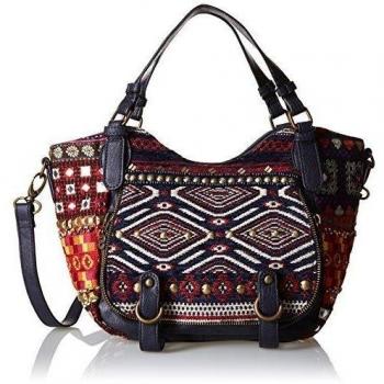 Desigual - ROTTERDAM MINI PIA, Bolso bandolera Mujer, Azul (5000), 18x18.5x11.5 cm (B x H x T)