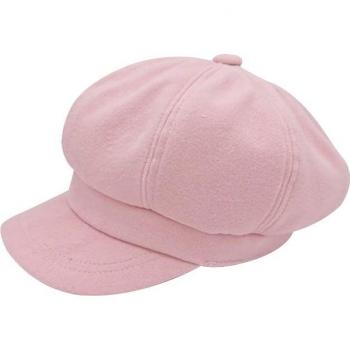 Solid Plain Octagonal Newsboy Winter Hat for Women