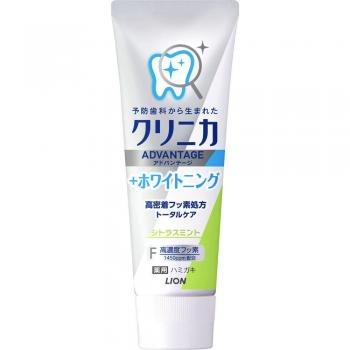 LION Clinica ADVANTAGE + Whitening Citrus Mint Toothpaste, 130g