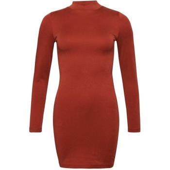Robe courte en jersey à col cheminée Superdry, Rouge, Taille: 44