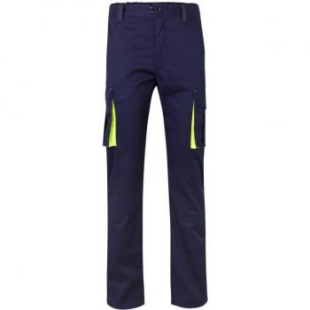 Pantalón Multibolsillo Marino y Amarillo Talla 50