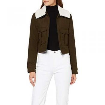 Superdry Selena Cropped Wool Jacket Giacca, Verde (Khaki 03O), M (Taglia Produttore:12) Donna