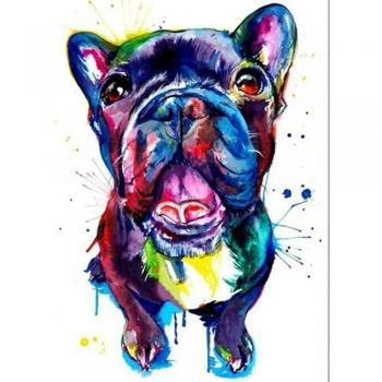 Adorable Dog Diamond Mosaic Painting 20X30CM