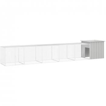 Vidaxl Cage Pour Poules Gris 600x91x100 Cm Acier Galvanisé