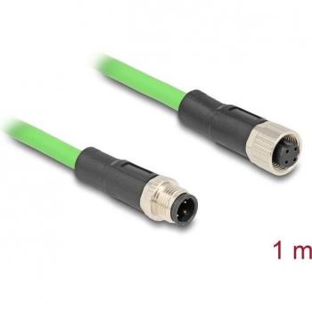 Conector M12 D 4-Pin Cable DELOCK 80406 – 1 m