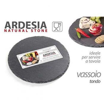 Vassoio piatto in ardesia tondo cm 20 casa pub o ristoranti
