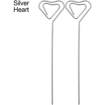 Heart-Shaped Stainless Steel Fruit Picks - 2PCS for Weddings and Parties