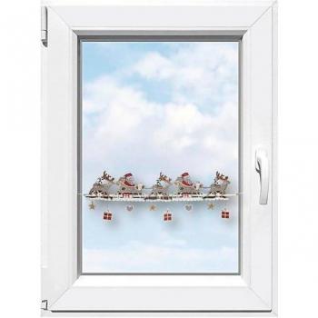 Stellwandgardine „Santa Claus“ – halbtransparent, 44 cm Durchzug