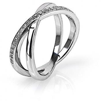 Elegant Double Crossover Half-Eternity Ring BJ-R2786C 58