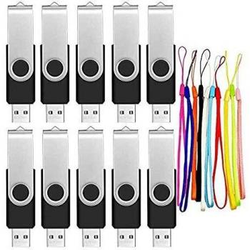 Memory Stick 1 GB (Packung 10) – USB‑Flashlaufwerk, Schwarz, Kinderfreundlich
