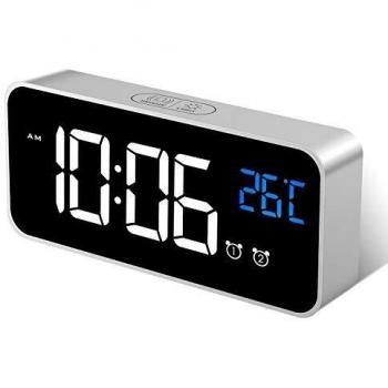 Despertador Electrónico MOSUO LED 2 Alarmas con Brillo Reg