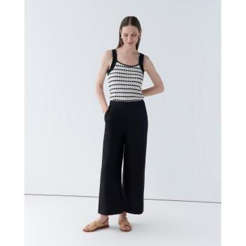 Caroll - Pantalón Lino Ancho con Bolsillos