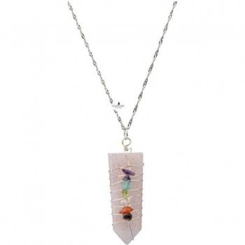 Amazonite and Amethyst Chakra Pendant