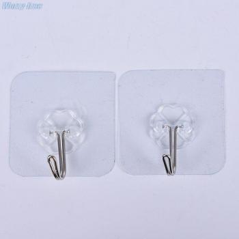 Strong Clear Suction Cup Sucker Wall Hooks for Kitchen Bathroom, 6x6cm
